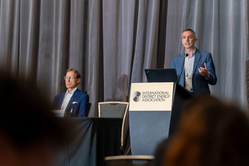 Mark Kindachuk (left) and Niall Pidgeon (right) presenting at IDEA 2026. Courtesy of IDEA